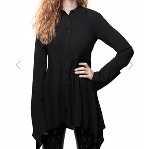 Killstar Necromantica Button Up Blouse L NWT